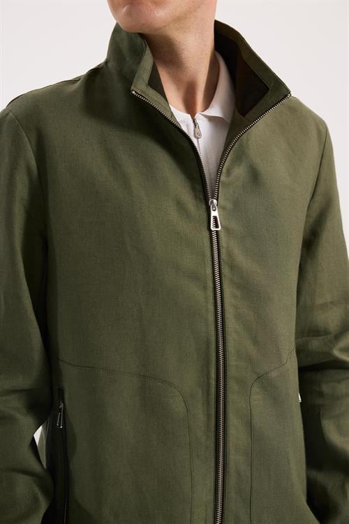 Haki Rahat Kalıp - Comfort Fit Mont Dik Yaka