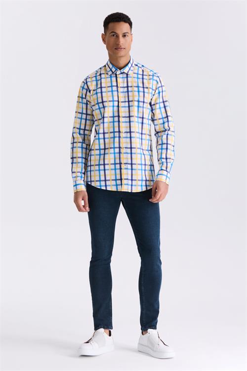 Saks Slim Fit Yaka  Düğmeli Gömlek