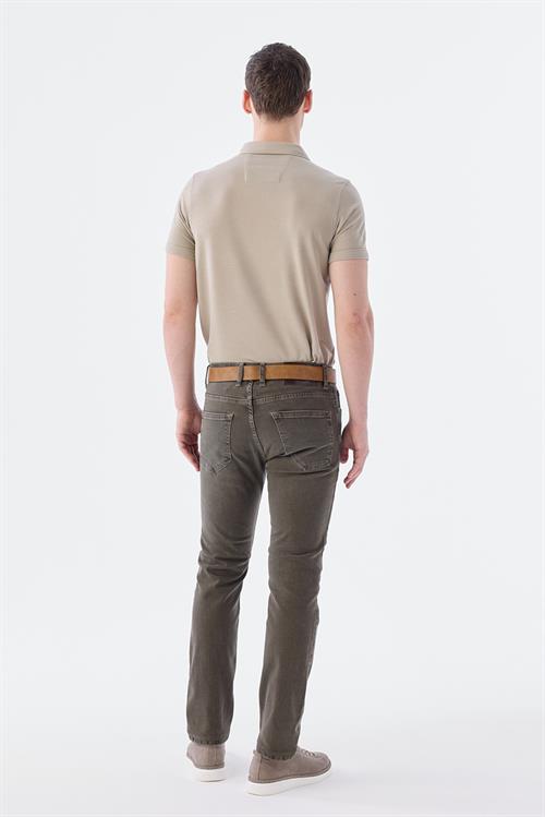 Dar Kalıp - Slim Fit Serili Kot Pantolon-Jakamen  5 Cep  Serili