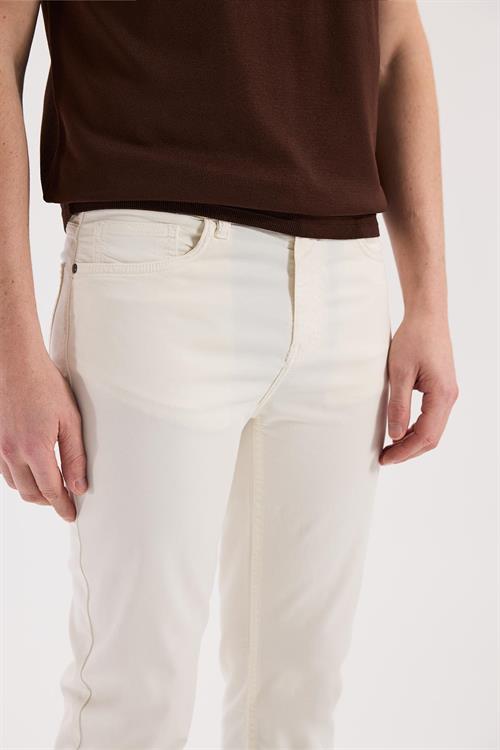 Krem Slim Fit 5 Cep Spor Pantolon