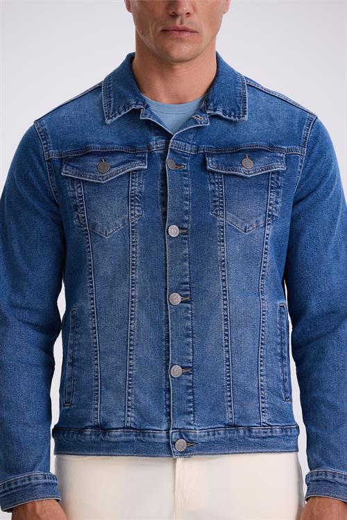 Mavi Slim Fit Bebe Yaka Pamuklu Cepli Denim Kot Ceket