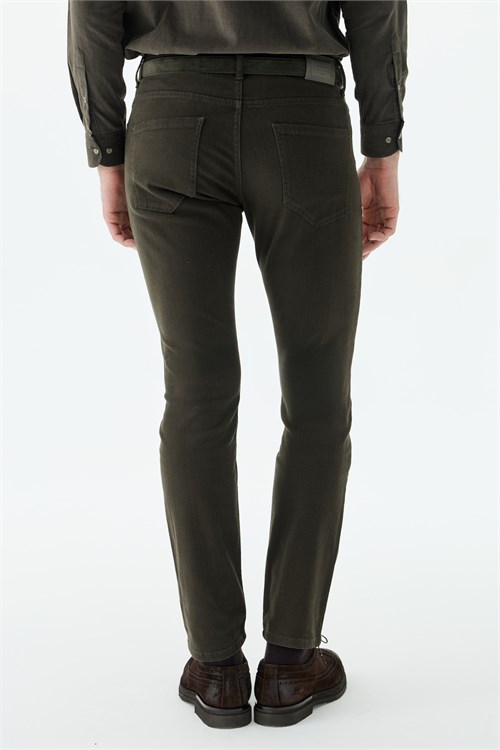 Haki Comfort Fit Spor 5 cep Pantolon