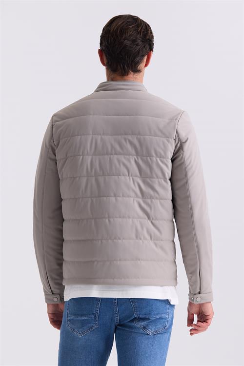 Taş Comfort Fit Dik Yaka Önü Fermuarlı Mevsimlik Mont