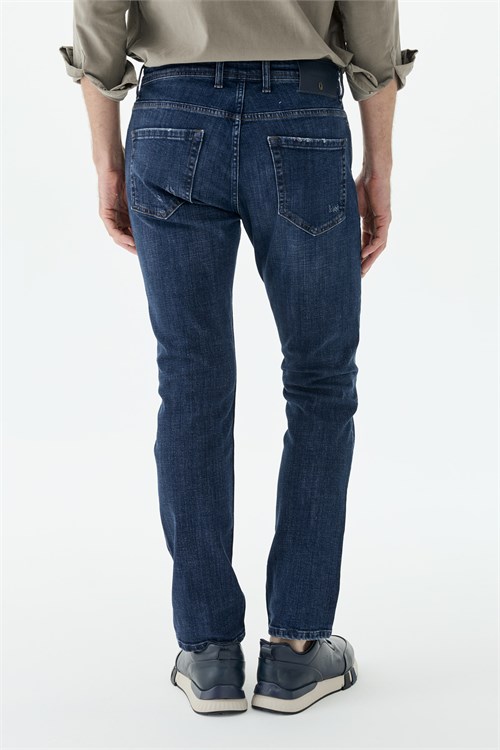 Lacivert Comfort Fit Jeans Kot Pantolon