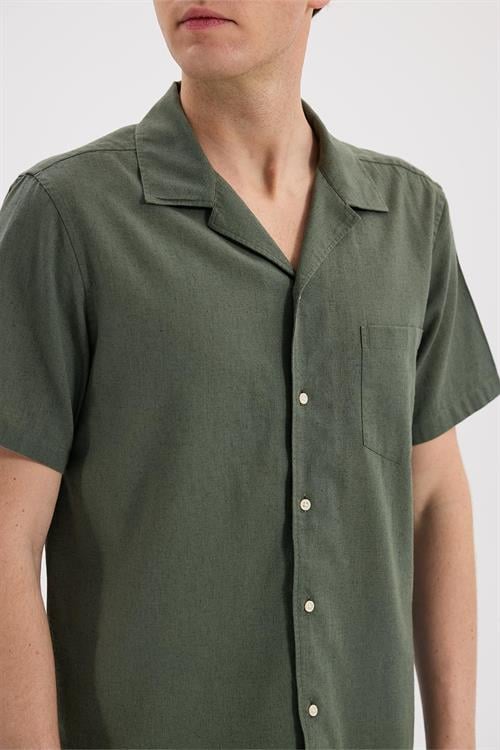 Haki Rahat Kalıp - Comfort Fit Gömlek Klasik Yaka