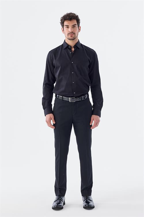 Rahat Kalıp - Comfort Fit Bedenli Pantolon-Jakamen  Yan Cep  Bedenli