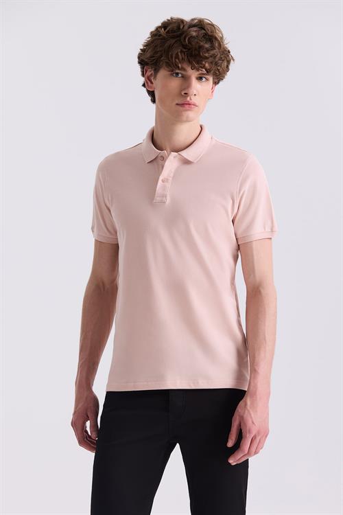 Pudra Slim Fit Polo Yaka T-Shirt