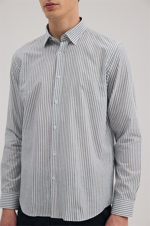 Lacivert Rahat Kalıp - Comfort Fit Gömlek Klasik Yaka