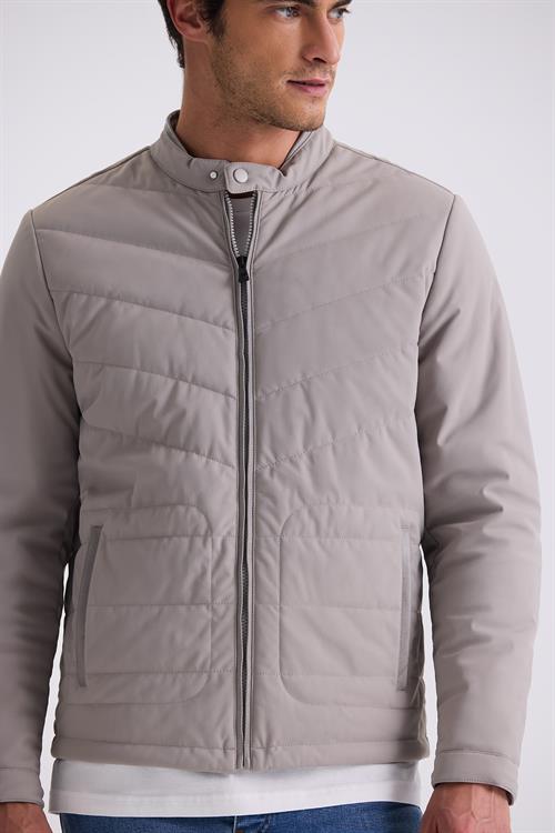 Taş Comfort Fit Dik Yaka Önü Fermuarlı Mevsimlik Mont