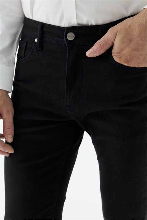 Siyah Comfort Fit Spor 5 cep Pantolon