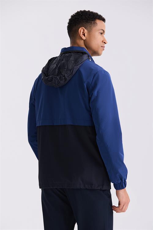 Mavi Comfort Fit Hakim Yaka Mevsimlik Mont