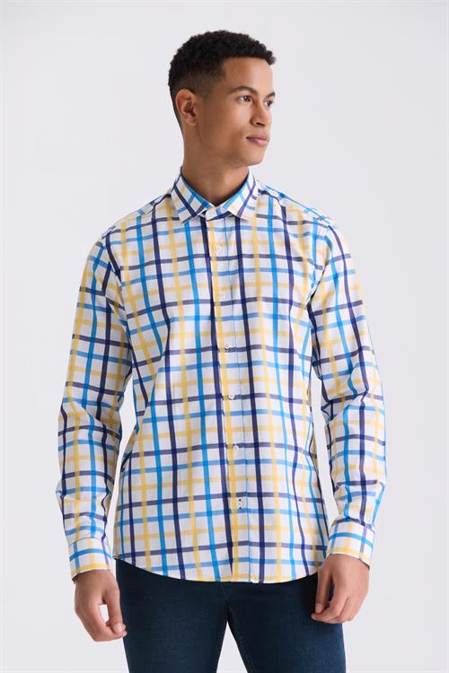 Saks Slim Fit Yaka  Düğmeli Gömlek