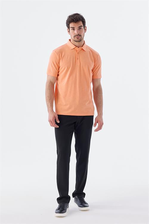 Dar Kalıp - Slim Fit Serili T-Shirt-Jakamen  Polo Yaka  Serili