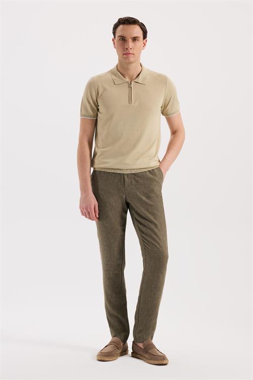 Haki Rahat Kalıp - Comfort Fit Pantolon Spor Lastikli