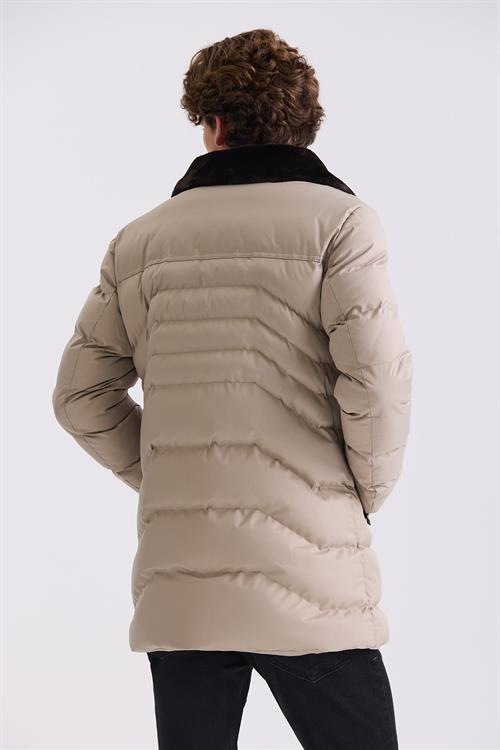 Vızon Regular Fit Yaka Kürklü Kışlık Mont Mont