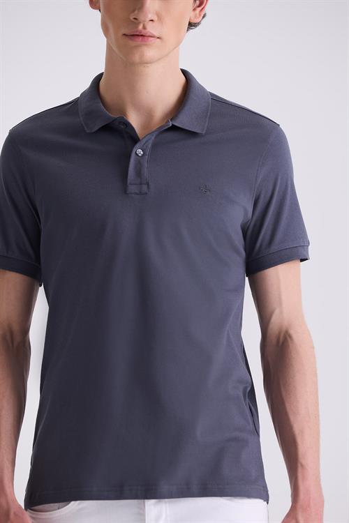 Antrasıt Slim Fit Polo Yaka T-Shirt