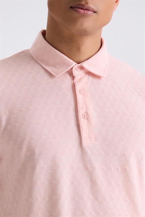 Pembe Slim Fit Polo Yaka T-Shirt