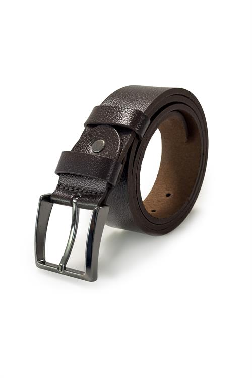 Kahve Rahat Kalıp - Casual Kemer Deri