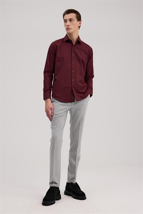 Antrasit Comfort Fit Duble Paça Kumaş Pantolon