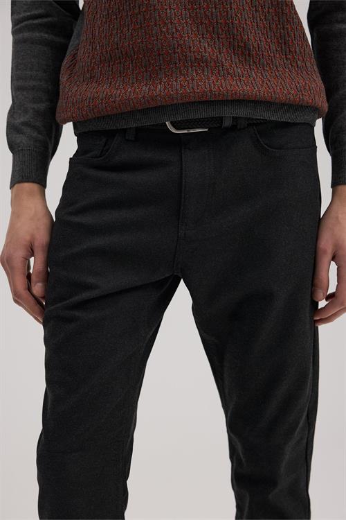 Antrasit Comfort Fit Kanvas Pantolon