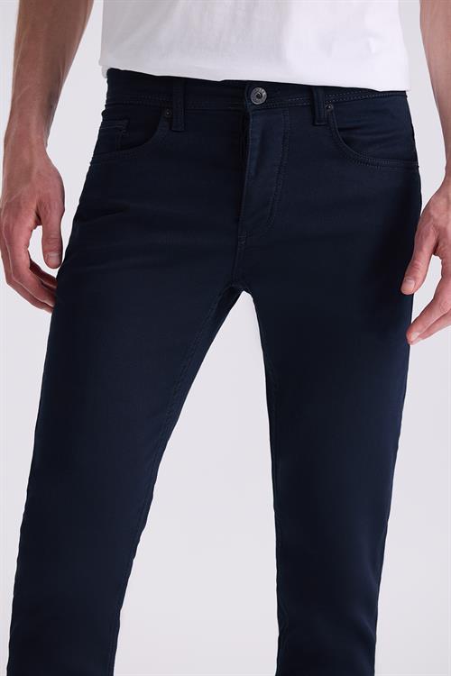 Lacivert Slim fit Pamuklu Jean Kot Pantolon