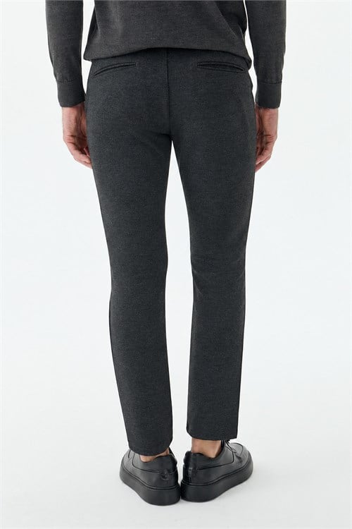 Antrasit Comfort Fit Beli Lastikli Yan Cep Jogger Pantolon