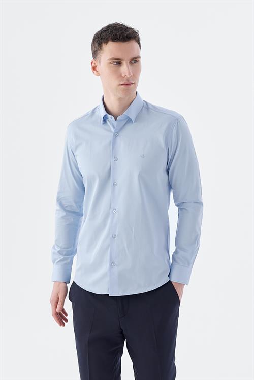 Dar Kalıp - Slim Fit Bedenli Gömlek-Jakamen  Klasik Yaka  Bedenli