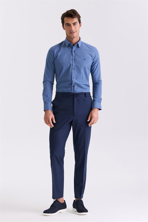 Lacivert Comfort Fit Lastikli Spor Pantolon 