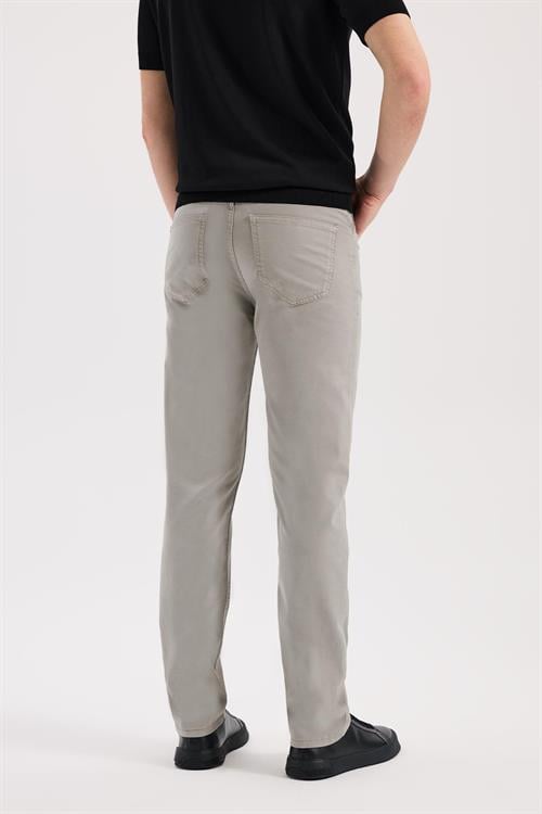 Gri Dar Kalıp - Slim Fit Pantolon Spor 5 Cep