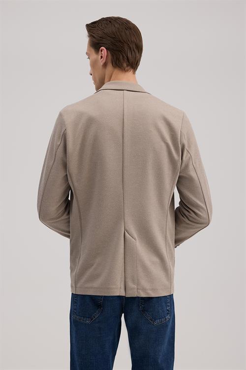 Taba Dar Kalıp - Slim Fit Ceket Mono Yaka