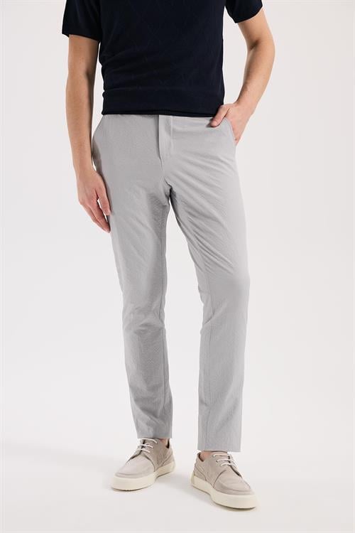 Gri Rahat Kalıp - Comfort Fit Pantolon Spor Lastikli