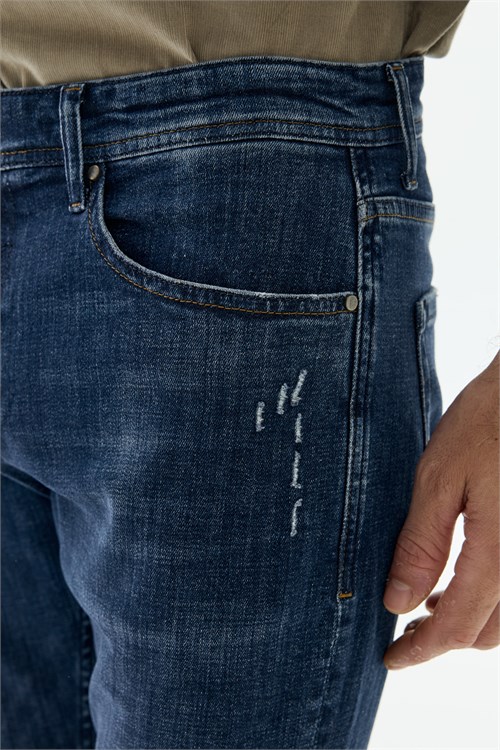 Lacivert Comfort Fit Jeans Kot Pantolon