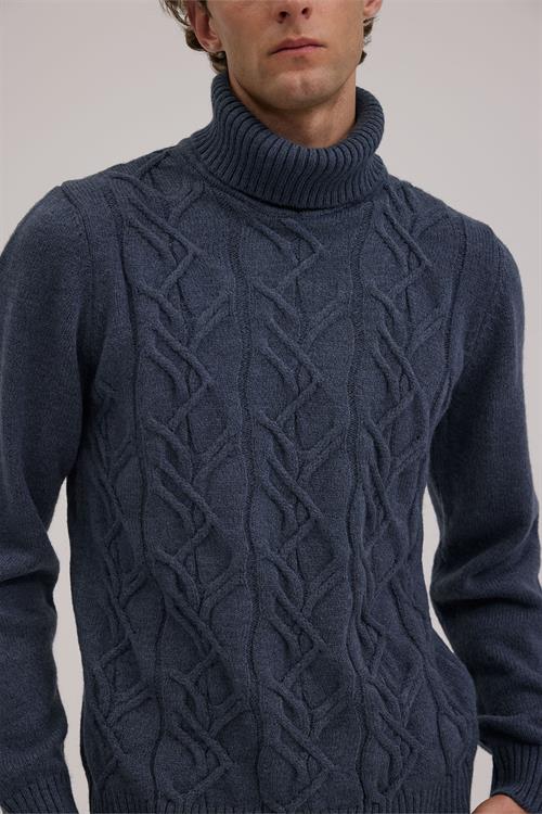 Dar Kalıp - Slim Fit Triko Tam Balıkcı Yaka