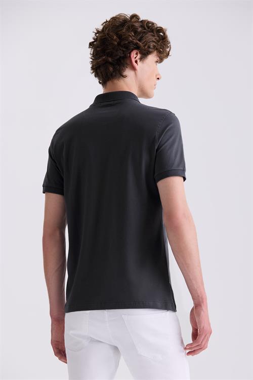 Antrasıt Slim Fit Polo Yaka T-Shirt