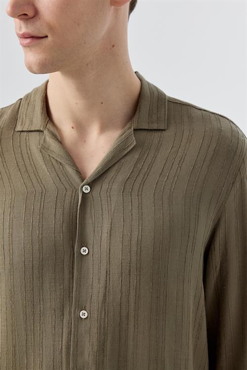 Klasik Kalıp - Classic Serili Gömlek-Jakamen  Apaş Yaka  Serili