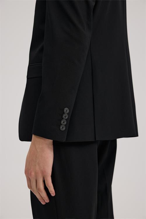 Siyah Slim Fit Mono Yaka Takım Elbise