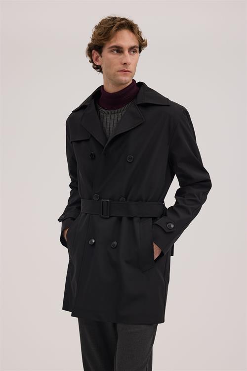 Siyah Rahat Kalıp - Comfort Fit Mont Kruvaze