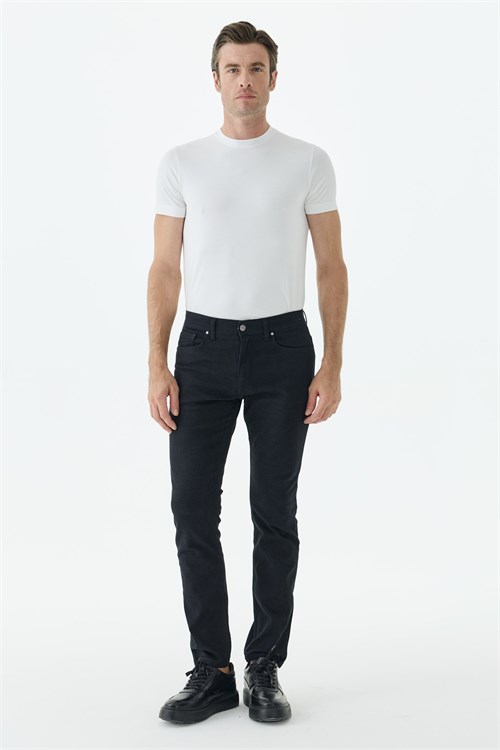 Lacivert Comfort Fit 5 Cep Kanvas Pantolon