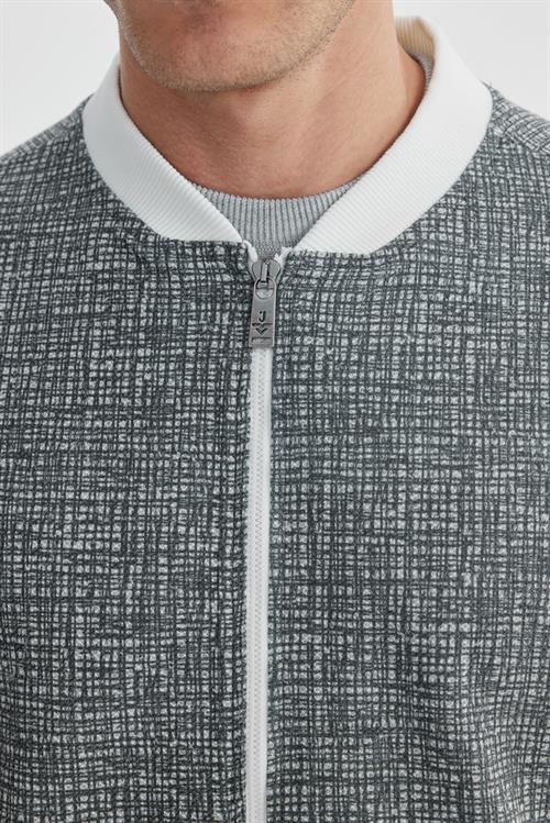 Siyah Slim Fit Pamuklu Kolej Mevsimlik Mont