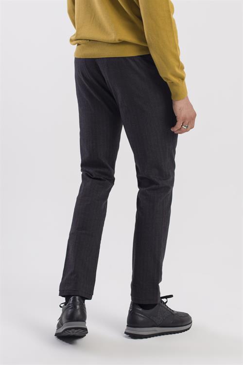 Siyah Comfort Fit Pamuklu Yan Cep Pantolon