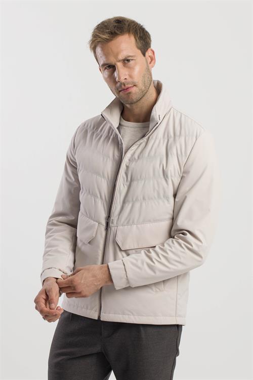 Taş Comfort Fit Dik Yaka Spor Mont