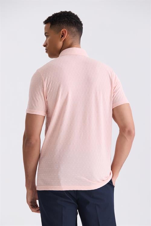 Pembe Slim Fit Polo Yaka T-Shirt