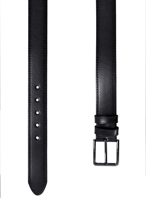 Siyah Rahat Kalıp - Casual Kemer Deri