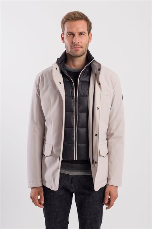 Taş Comfort Fit Gizli Kapüşonlu Mont