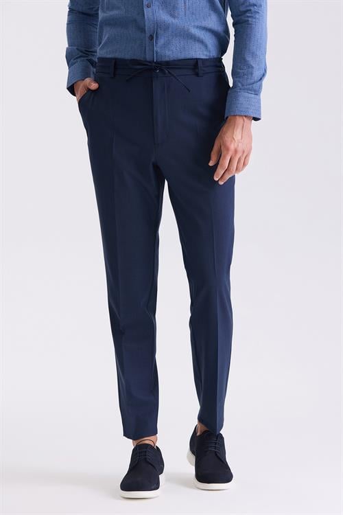 Lacivert Comfort Fit Lastikli Spor Pantolon 