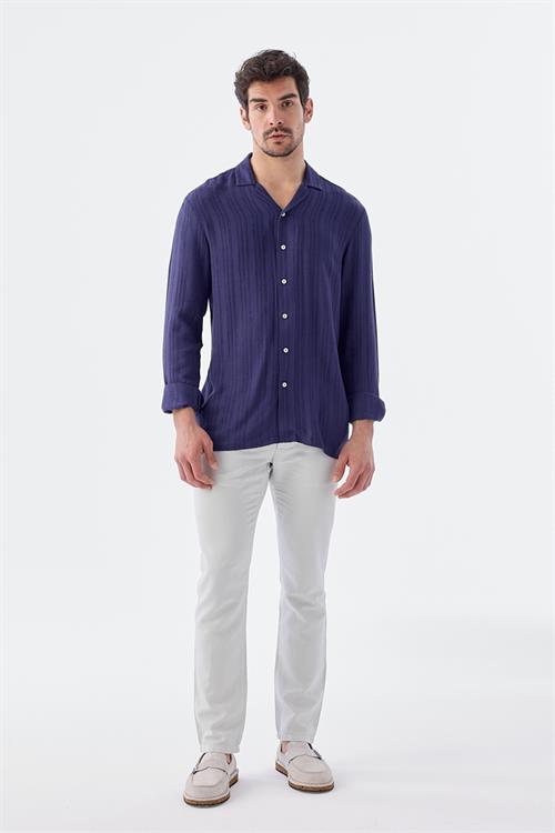 Klasik Kalıp - Classic Serili Gömlek-Jakamen  Apaş Yaka  Serili