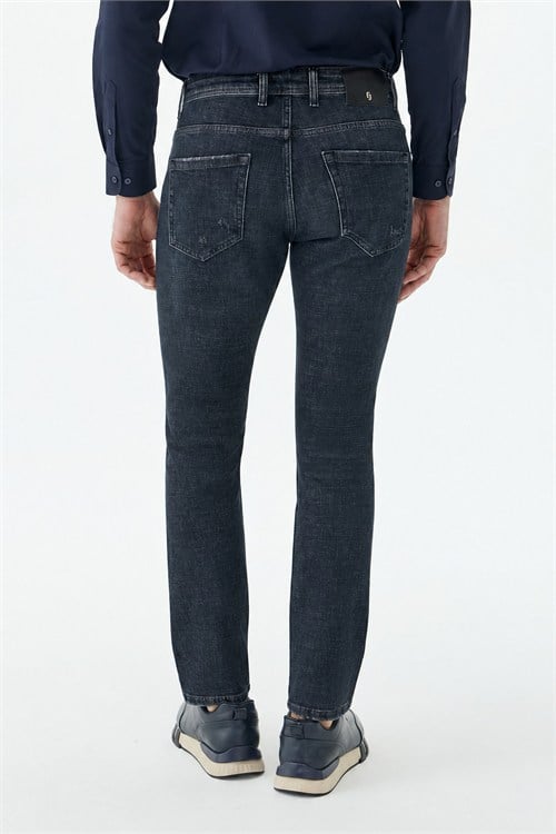 Lacivert Comfort Fit Yıkamalı Jeans Kot Pantolon