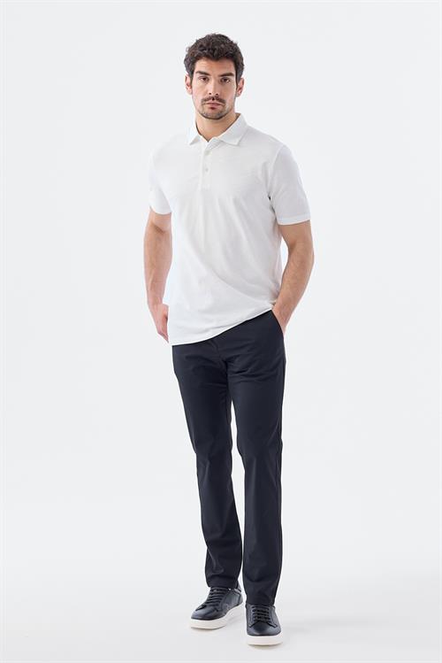 Dar Kalıp - Slim Fit Serili T-Shirt-Jakamen  Polo Yaka  Serili