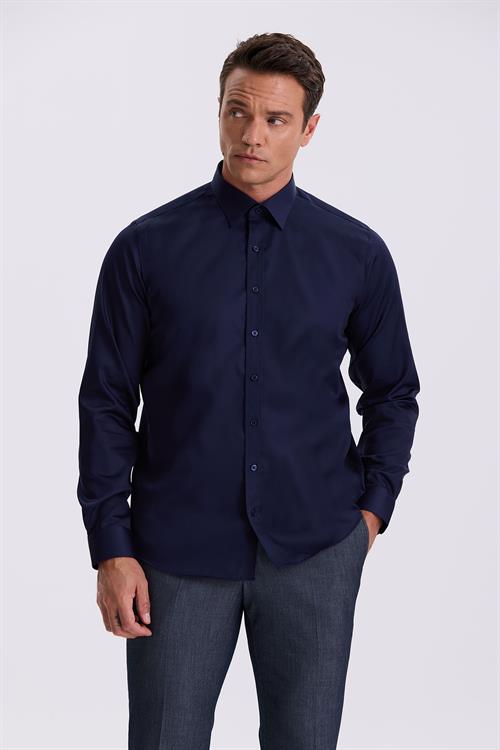 Beyaz Comfort %100 Pamuk Fit Ütü Gerektirmeyen Non İron Gömlek