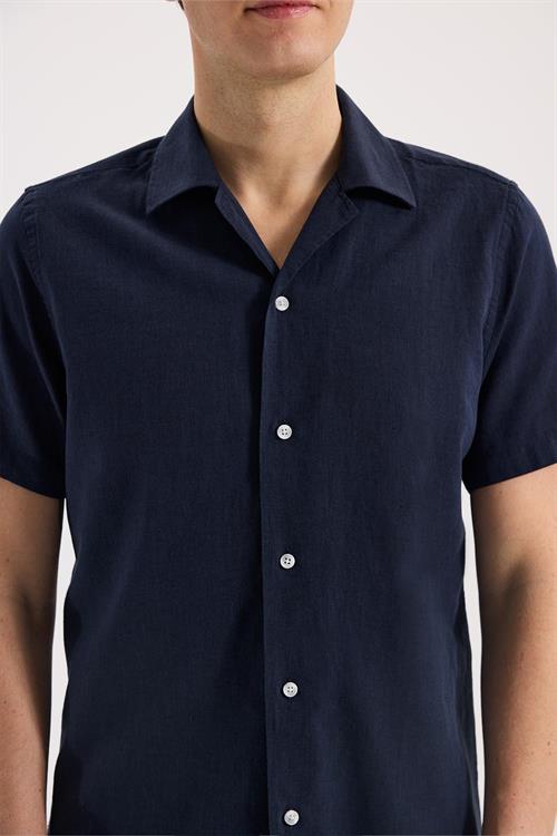 Lacivert Rahat Kalıp - Comfort Fit Gömlek Klasik Yaka